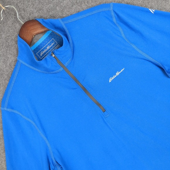 Eddie Bauer Other - Eddie Bauer Mens Blue Active Fit‎ FreeHeat 1/4 Zip Pullover Sweatshirt Size M